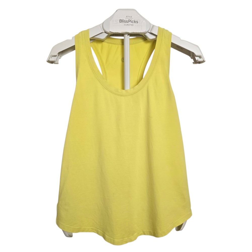 Lululemon Yellow Racerback Love Tank Top Scoop Neck‎ Athletic Yoga Womens